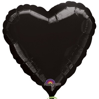 Heart Balloon - Black 18"