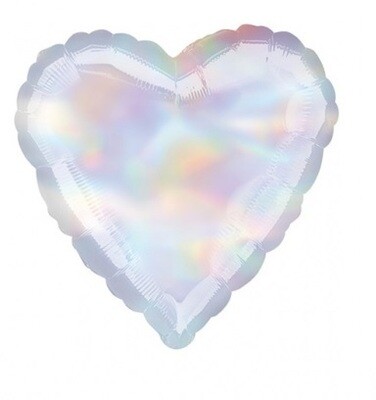 Heart Balloon - Holographic Iridescent 18"
