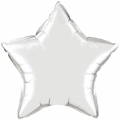 Star Balloon - Silver Jumbo 36"