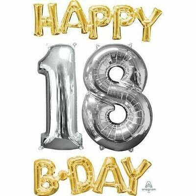 Happy 18 Bday Balloon Set 26"