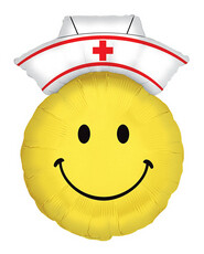 Get Well Smiley Nurse Balloon 28"