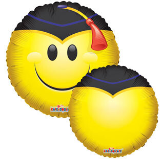 Grad Smiley Face with Cap Balloon 18"