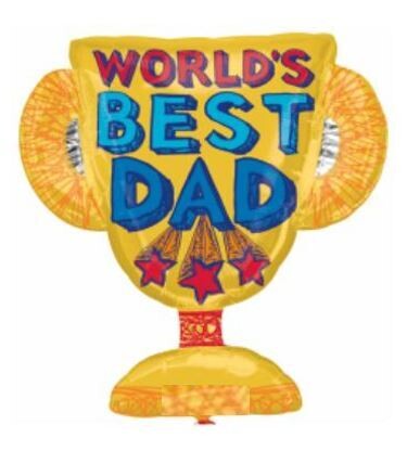 Best Dad trophy balloon 27"