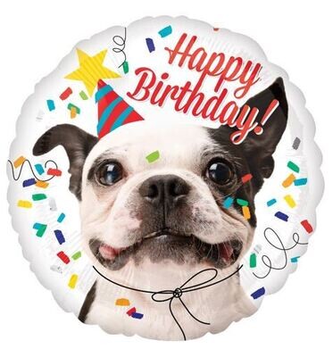 Happy Birthday Dog Balloon 18"