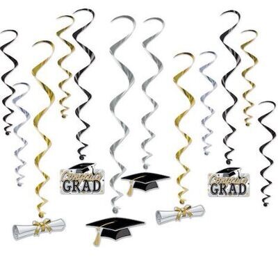 Graduation Whirls (12/pk)