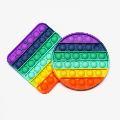 Colorful Pop Bubble Fidget Sensory Toy - Rainbow Circle