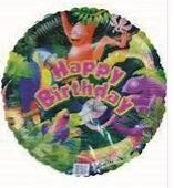 Tropical Jungle Happy Birthday Balloon 18"