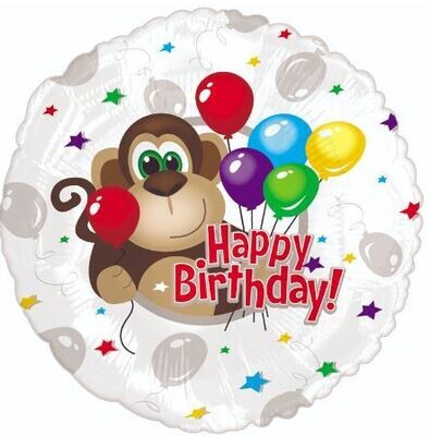 Monkey Around Happy Birthday Balloon 18"