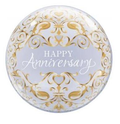 Happy Anniversary Bubble Balloon 22"