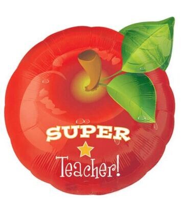 Super Teacher Apple 18" Balloon