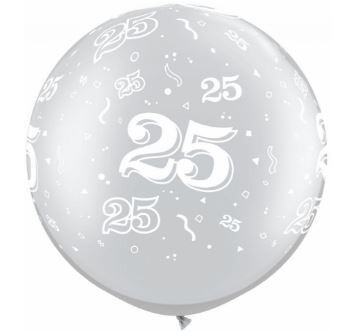 25-A-Round Silver Balloon 30"