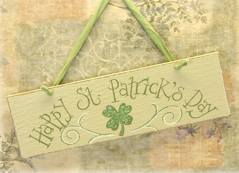PS05 Happy St Patricks Cream Sign