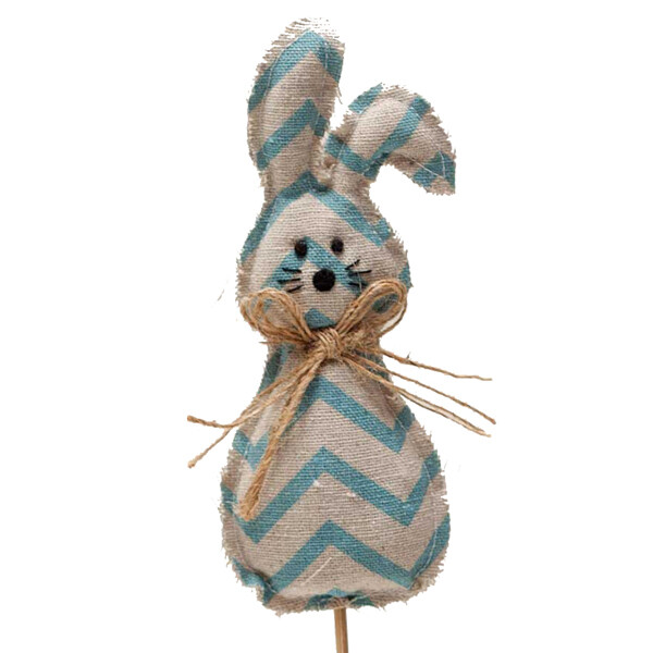 ER098T Chevron Bunny Stake Teal