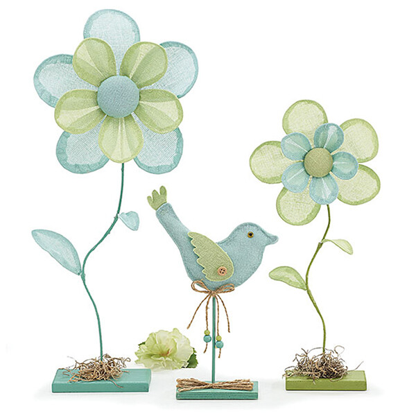 AC027 Fabric Flwr BirdSt