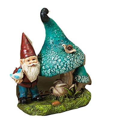GC105 Gnome with Mushroom Figurine