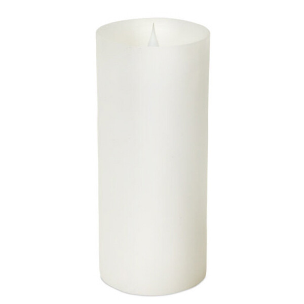 CA141 White Flameless Pillar - 9"
