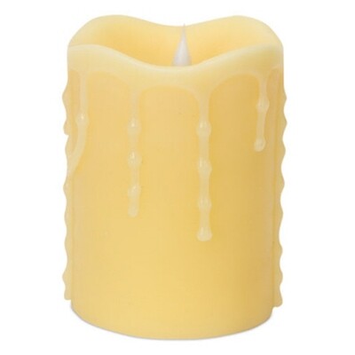 CA145 Flameless Ivory Candle - 5.5