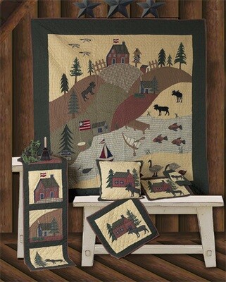 247BL  The Lodge Quilt Block