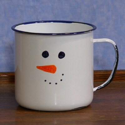 KE066 Enamel Cup with Snow Face