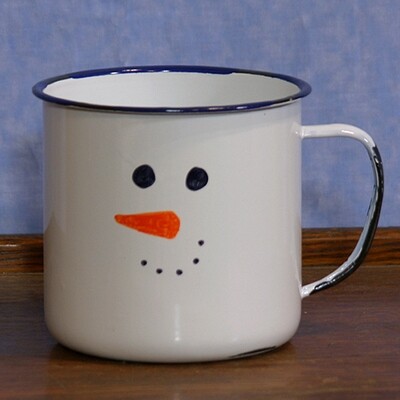 KE067 Enamel Mug with Snow Face
