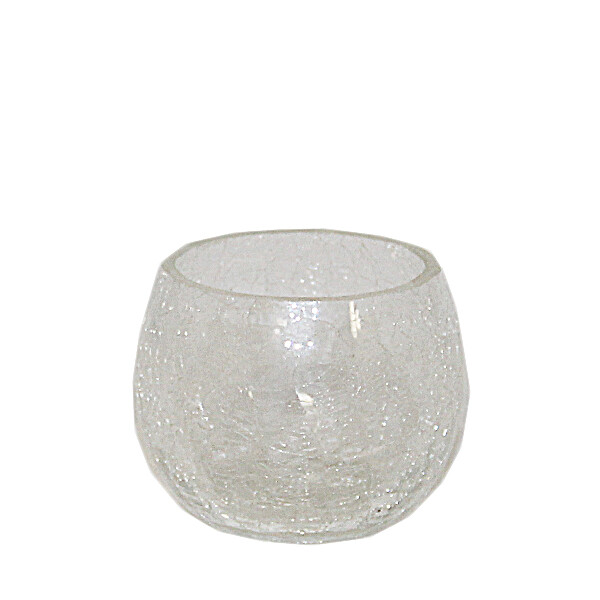 CA414P Cracked Glass Votive Holder - Small