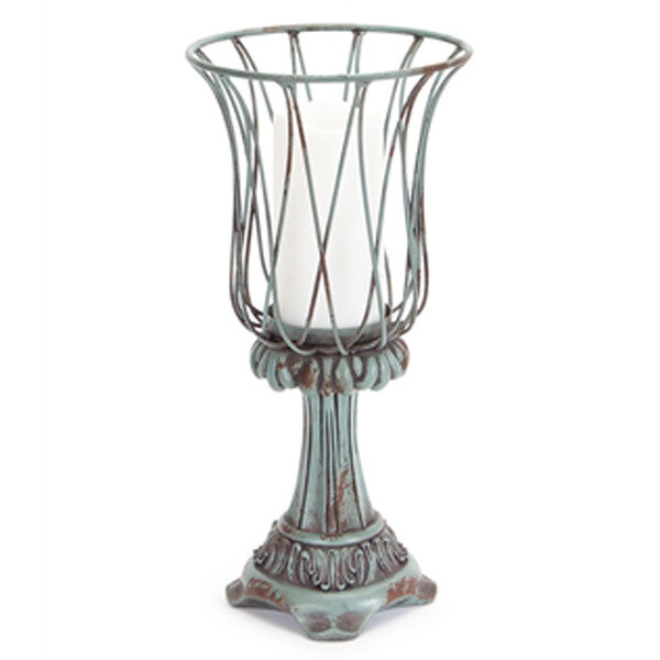 CA438 Teal Ped Wire Sconce
