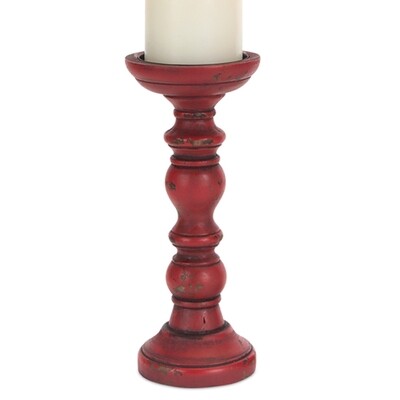 CA445P Rustic Wood Candle Stick - Small