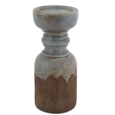 CA520L Smokey Stone Candle Holder - Large