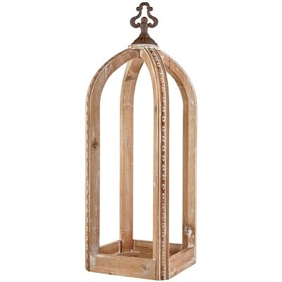 CA537 Wooden Lantern Tea Light
