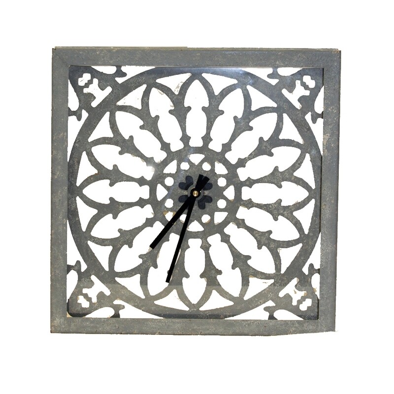 TT212 Galvanized Cutout Clock