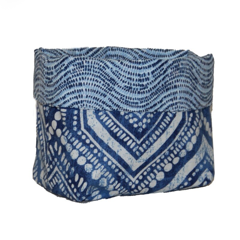 KL823B Blue Batiked Reversible Bag