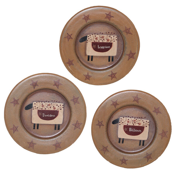 PL032S Folk  Sheep Plate Set
