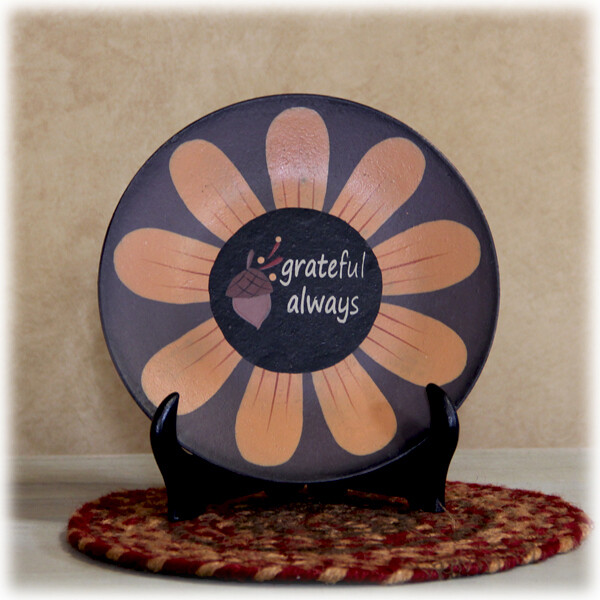 PL081 Sunflower Plate - Grateful