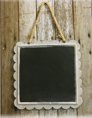 OG052 Scallop Galvanized Chalkboard
