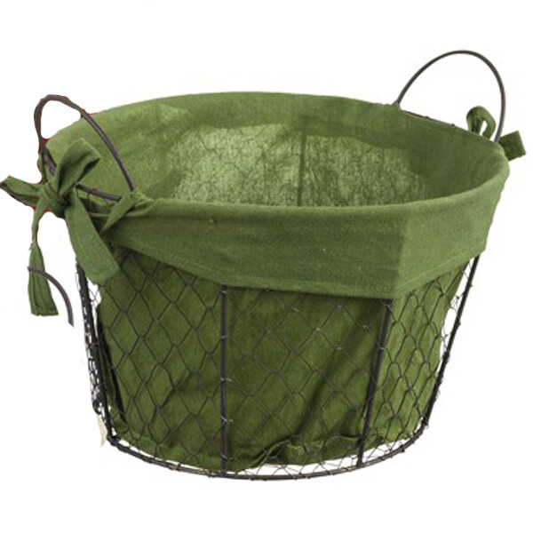 BC094 Chicken Wire Round Basket Lg