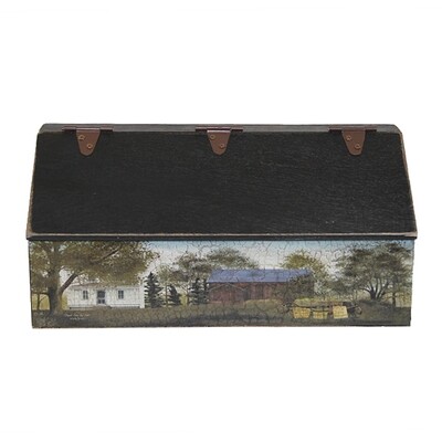 BC099 Wooden Bin - Med Summer Scene BC099 Wooden Bin - Med Summer Scene