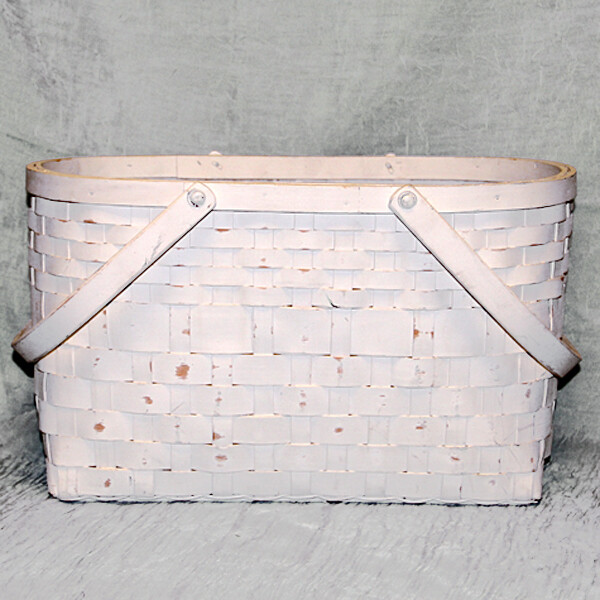 BC145 White Slat Basket - Large