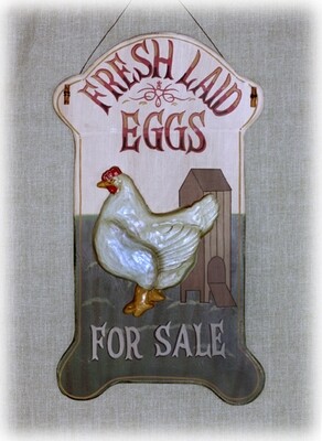 WA022 Fresh Laid Eggs Sign