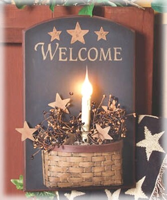 WL25 Welcome Candle Lighted Basket