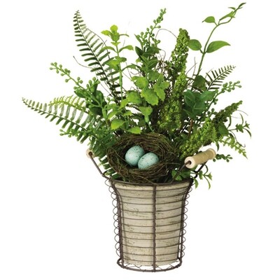 1B013 Potted Ferns with Nest Lg