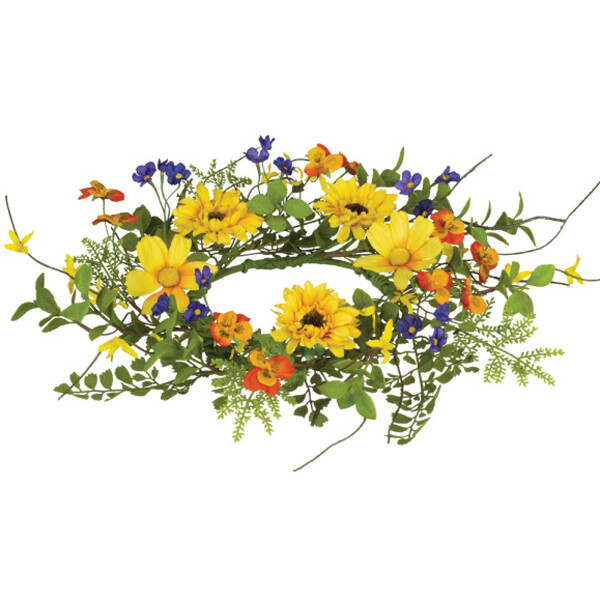 1B026 Wildflower Candle Ring Lg