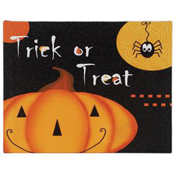 HC111 Trick Or Treat Lighted Canvas
