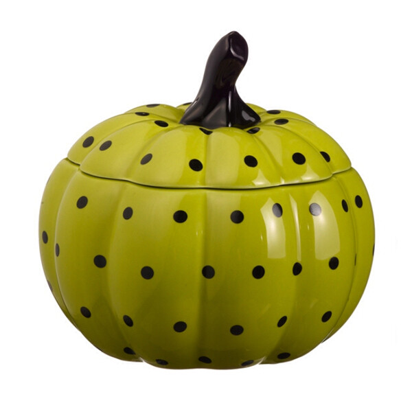 HL11GD Green Dotted Pumpkin Tealight