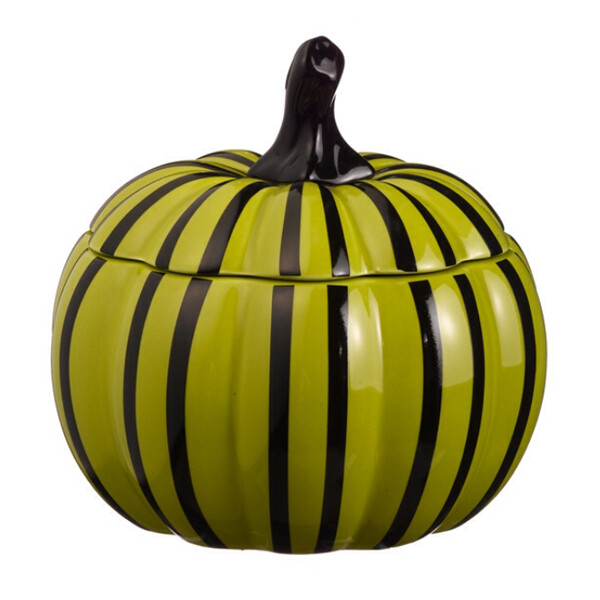 HL11GS Green Striped Pumpkin Tealight