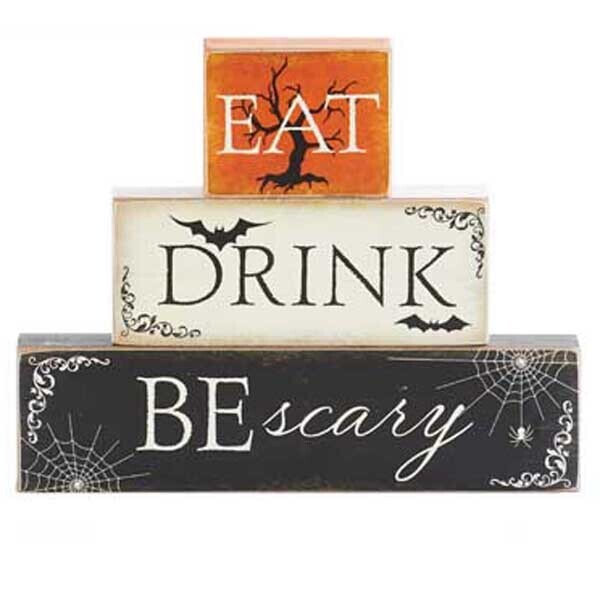 HT657 Eat Drink Scary Blk