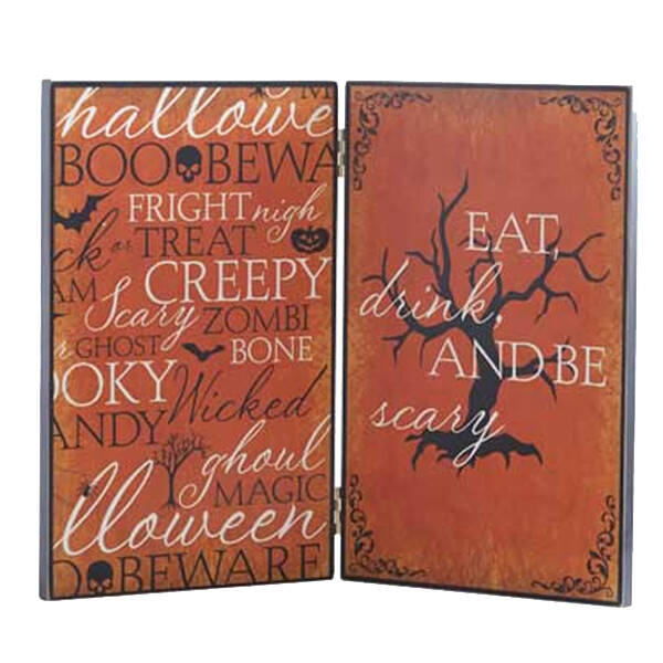 HT685 Eat Drink Scary Hinged Sign