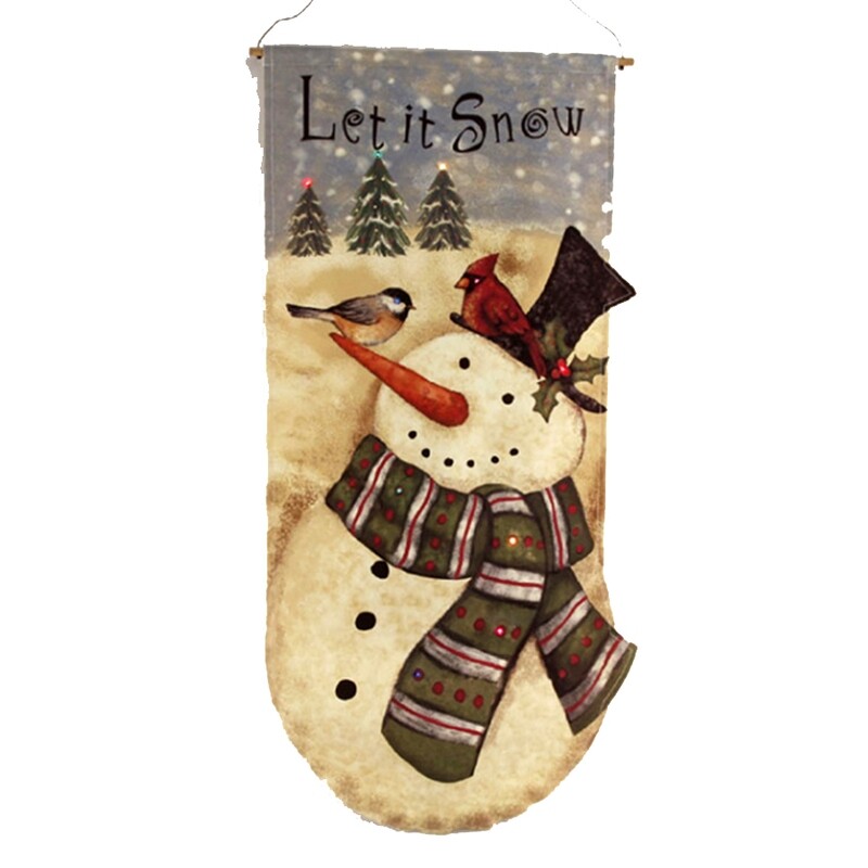 XB321 Lited Let It Snow Banner