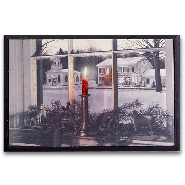 XC018 Red Candle Vintage Art