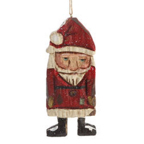 XX071 Carved Red Santa