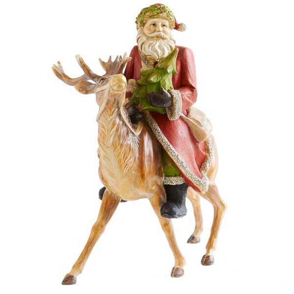 XX002 Painted Santa on Reindeer